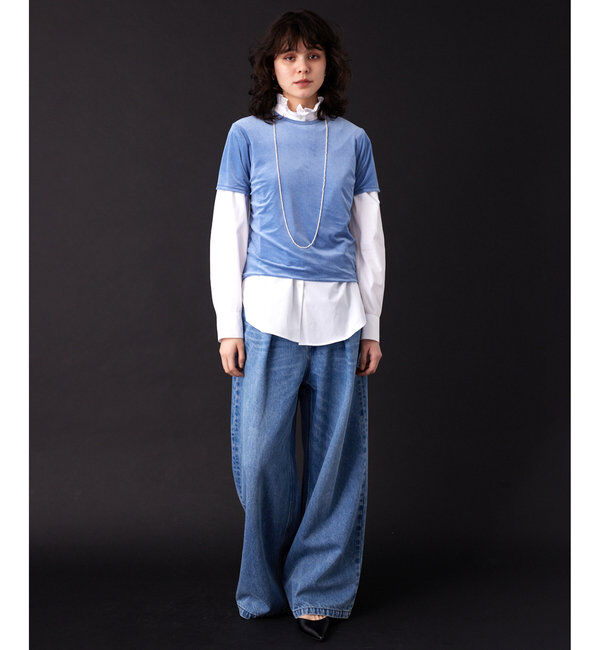 THE PAUSE「【THE PAUSE】ベロアコンパクトTシャツ」|Tシャツ・カットソー|