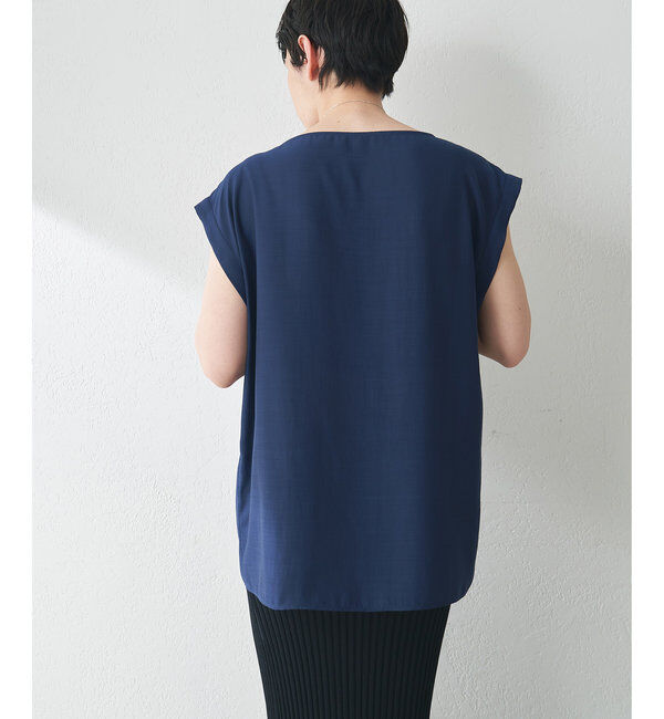  「サテンワッシャーノースリーブブラウス」|シャツ・ブラウス|