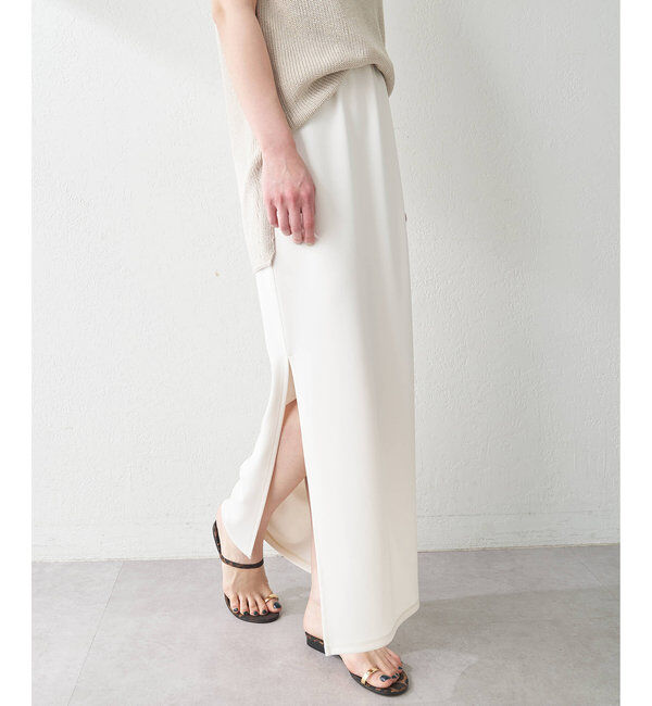  「カットジョーゼットスリットスカート」|スカート|