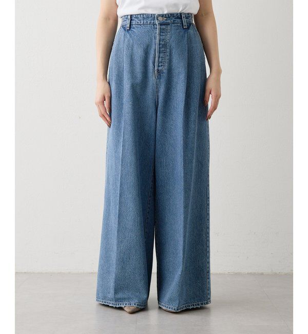  「ワイドデニムイージーパンツ」|デニム|