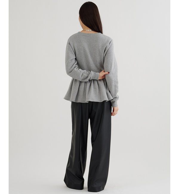  「裏毛フリルプルオーバー」|Tシャツ・カットソー|