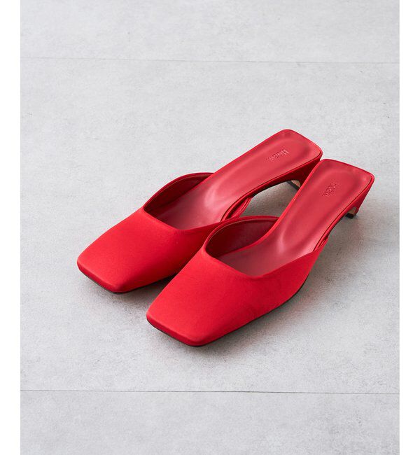 Hoaw.「【Hoaw.】スクエアサテンミュール」|その他|