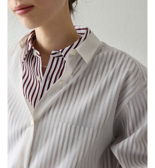 THE PAUSE「【THE PAUSE】シアーオーガンジーシャツ」|シャツ・ブラウス|