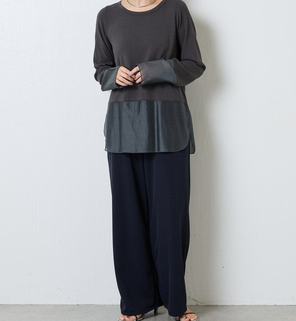  「 裾シアーロンT」|Tシャツ・カットソー|