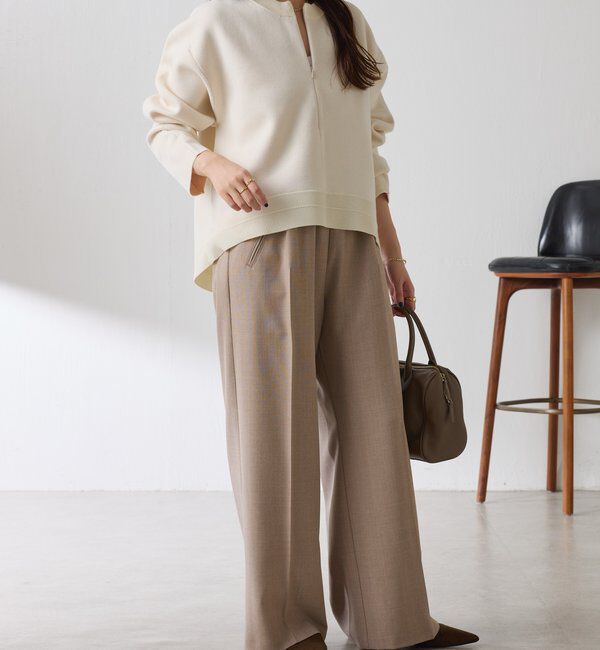  「スウェットライクラウンドヘムニット」|ニット・セーター|