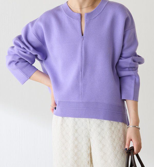  「スウェットライクラウンドヘムニット」|ニット・セーター|