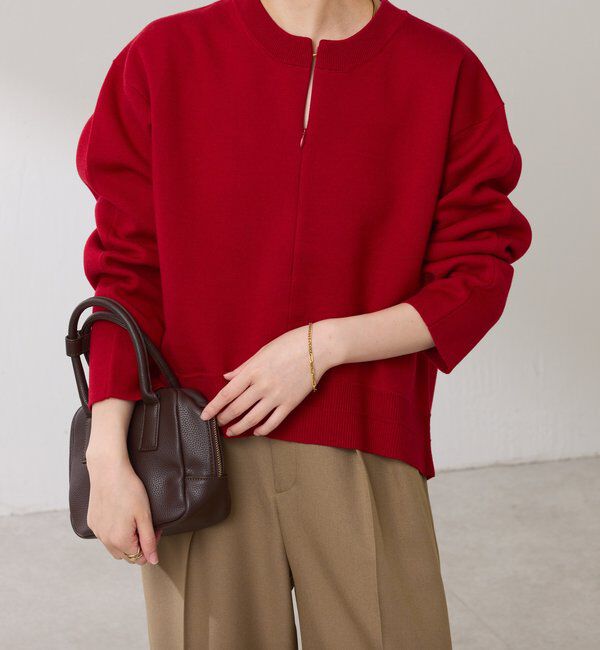  「スウェットライクラウンドヘムニット」|ニット・セーター|