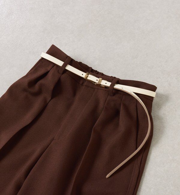  「【新色登場！リバーシブル/人気アイテムの新デザイン】スリムリバーシブルベルト」|ベルト|グレージュ