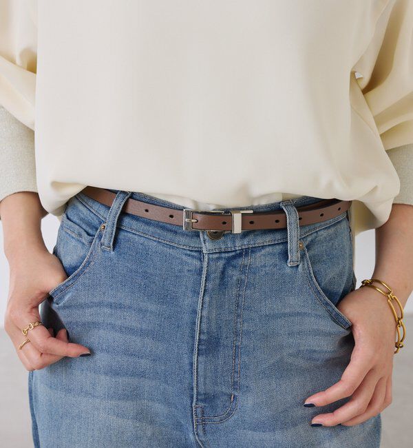  「【新色登場！リバーシブル/人気アイテムの新デザイン】スリムリバーシブルベルト」|ベルト|