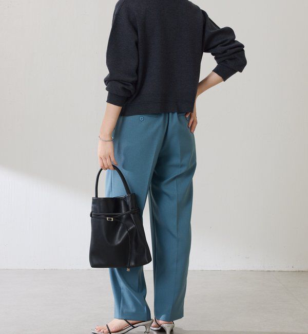  「ウールライクテーパードパンツ」|チノ|