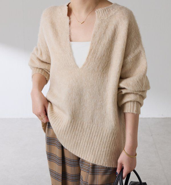  「エアリー深Vニット」|ニット・セーター|