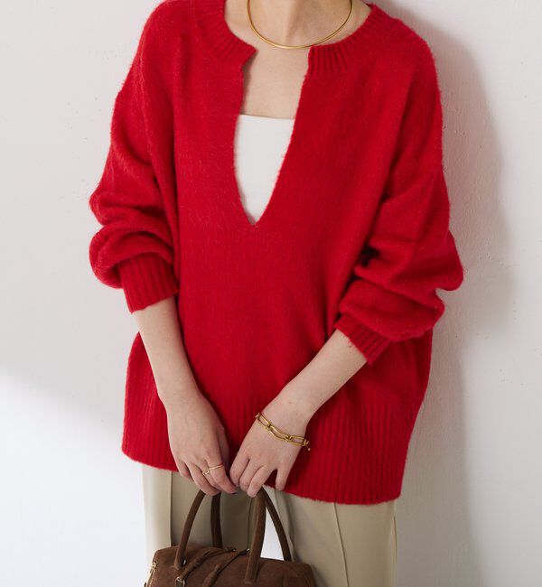  「エアリー深Vニット」|ニット・セーター|