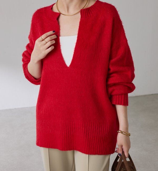  「エアリー深Vニット」|ニット・セーター|