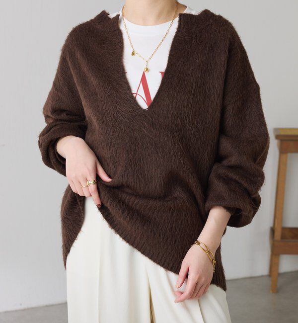  「エアリー深Vニット」|ニット・セーター|