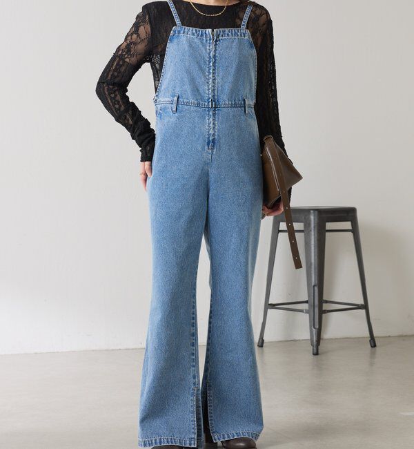  「Q.anos フレアデニムロンパース」|ワンピース|