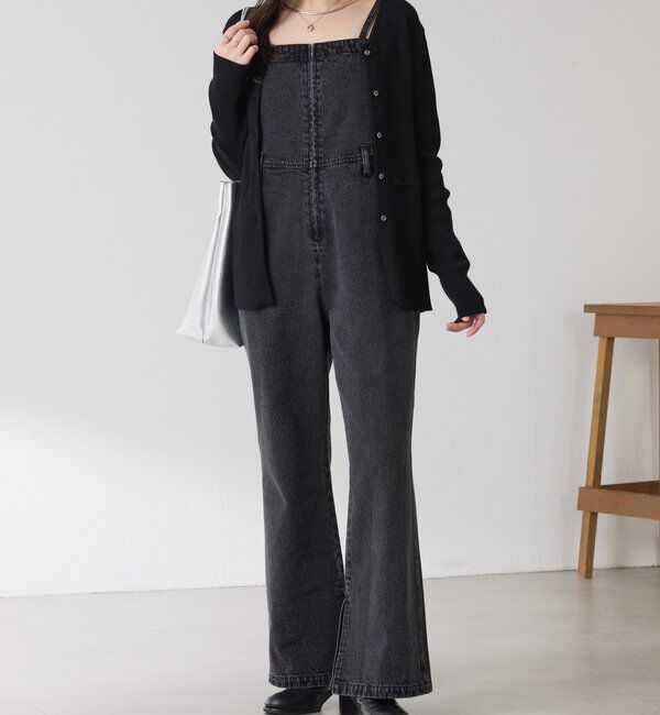  「Q.anos フレアデニムロンパース」|ワンピース|