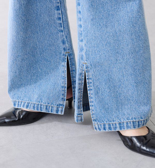  「Q.anos フレアデニムロンパース」|ワンピース|