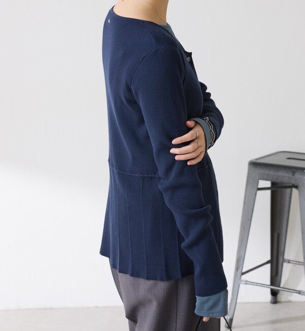  「リブペプラムカーディガン」|ニット・セーター|