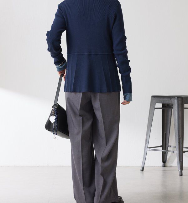  「リブペプラムカーディガン」|ニット・セーター|