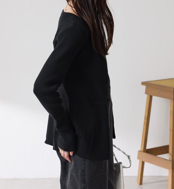  「リブペプラムカーディガン」|ニット・セーター|