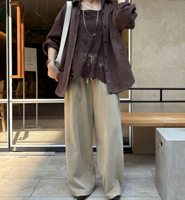  「【新色追加】デニムワイドイージーパンツ」|デニム|