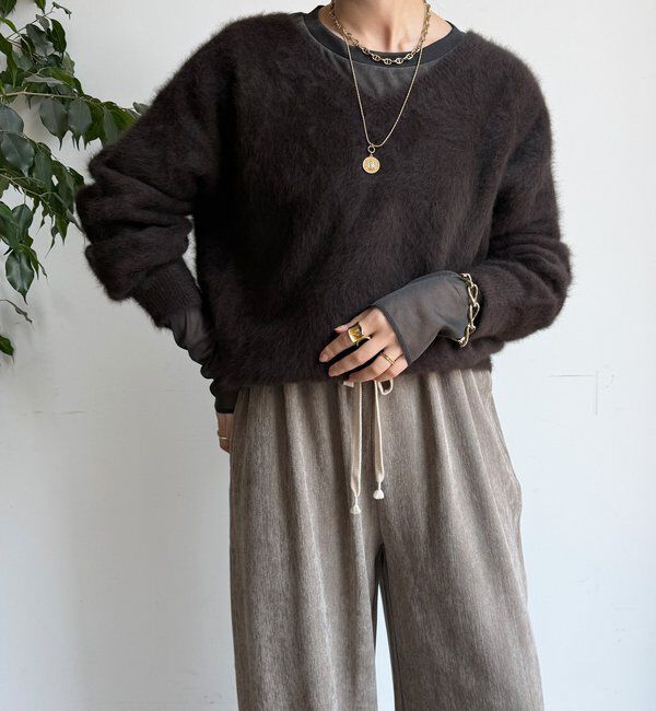  「ファーカシミヤプルオーバー」|ニット・セーター|