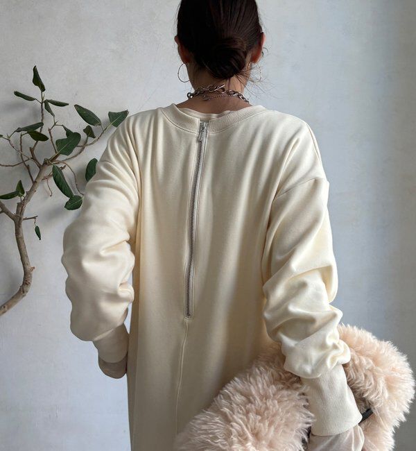  「【WEB限定】裏毛裏起毛ワンピース」|ワンピース|