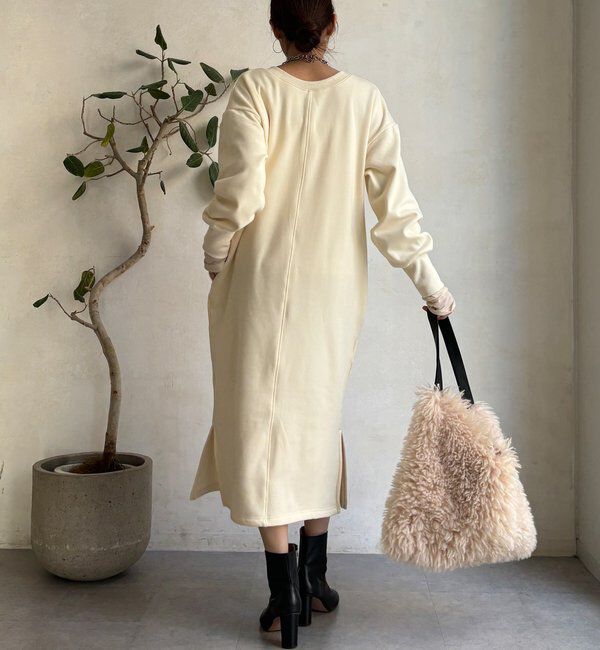  「【WEB限定】裏毛裏起毛ワンピース」|ワンピース|