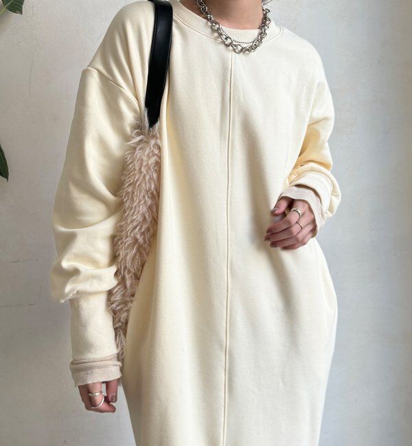  「【WEB限定】裏毛裏起毛ワンピース」|ワンピース|