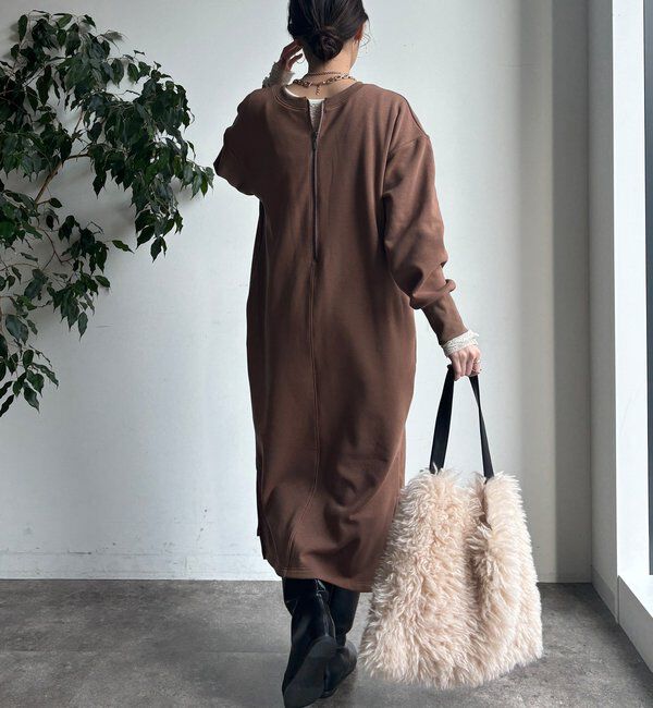  「【WEB限定】裏毛裏起毛ワンピース」|ワンピース|