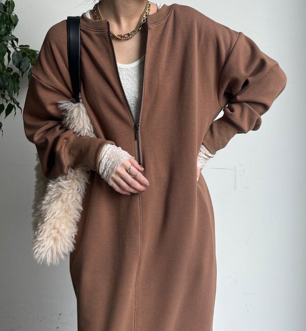  「【WEB限定】裏毛裏起毛ワンピース」|ワンピース|