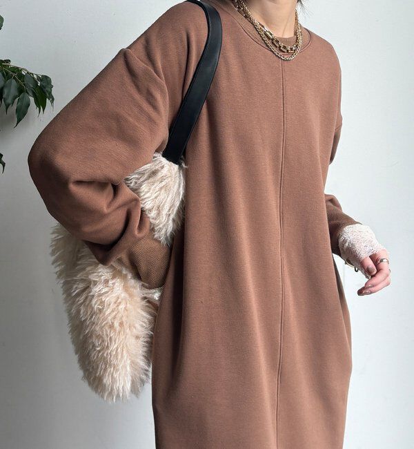  「【WEB限定】裏毛裏起毛ワンピース」|ワンピース|