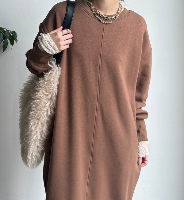  「【WEB限定】裏毛裏起毛ワンピース」|ワンピース|