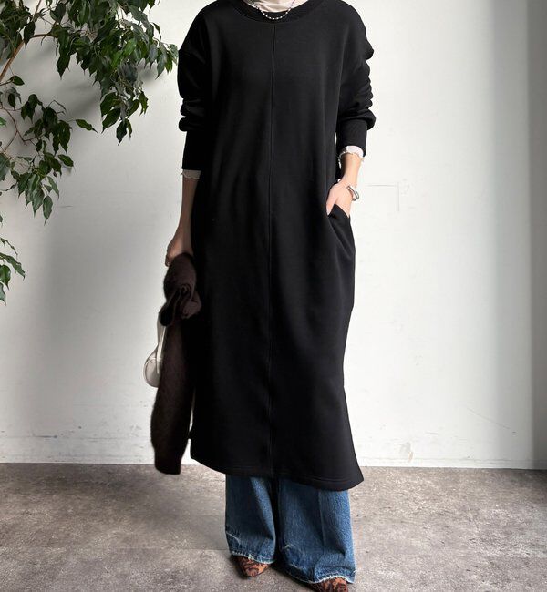  「【WEB限定】裏毛裏起毛ワンピース」|ワンピース|