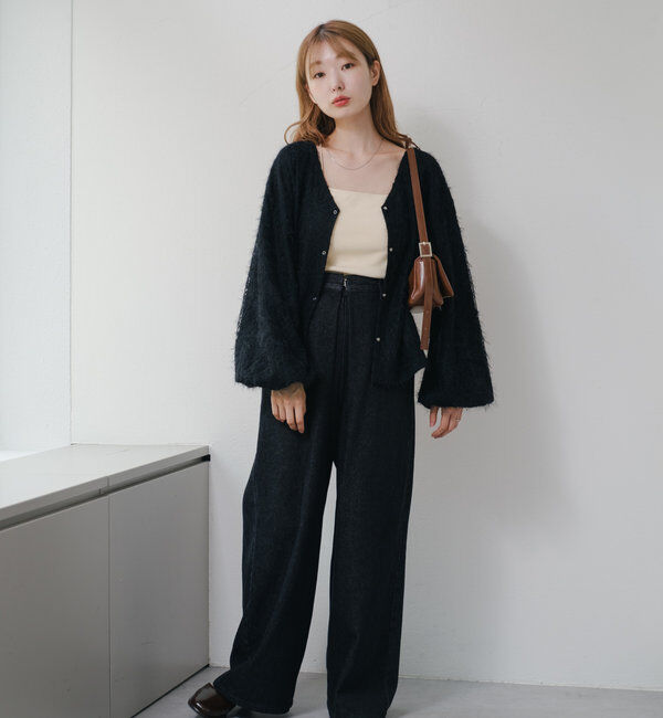  「【2WAY】フェザードッキングニットカーディガン」|カーディガン|