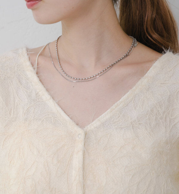  「【2WAY】フェザードッキングニットカーディガン」|カーディガン|