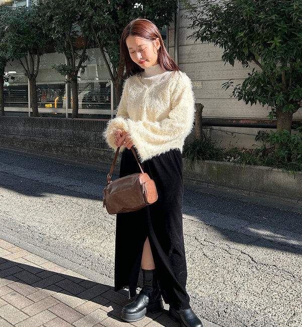  「【2WAY】フェザードッキングニットカーディガン」|カーディガン|