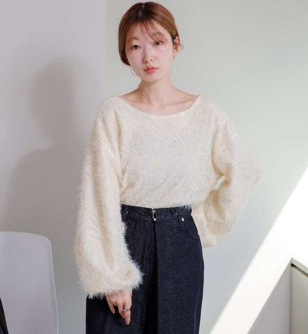  「【2WAY】フェザードッキングニットカーディガン」|カーディガン|