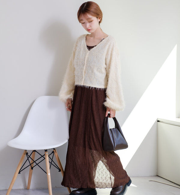  「【2WAY】フェザードッキングニットカーディガン」|カーディガン|