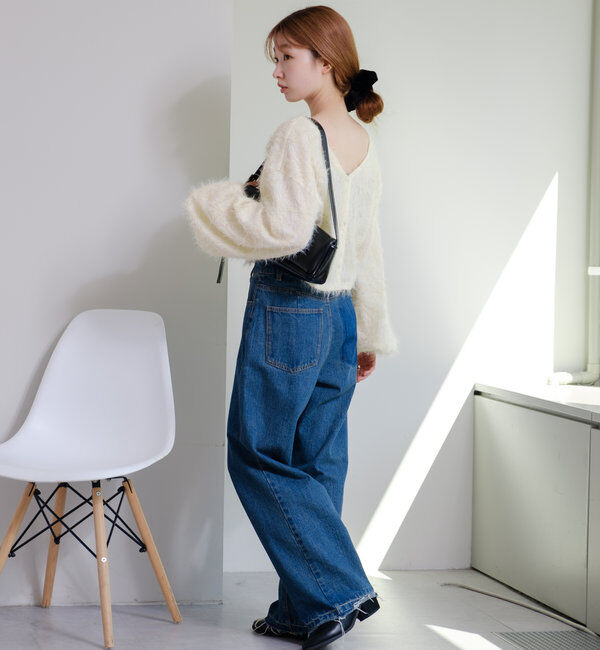  「【2WAY】フェザードッキングニットカーディガン」|カーディガン|