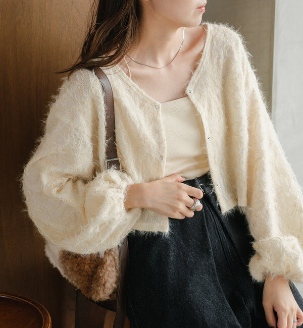  「【2WAY】フェザードッキングニットカーディガン」|カーディガン|