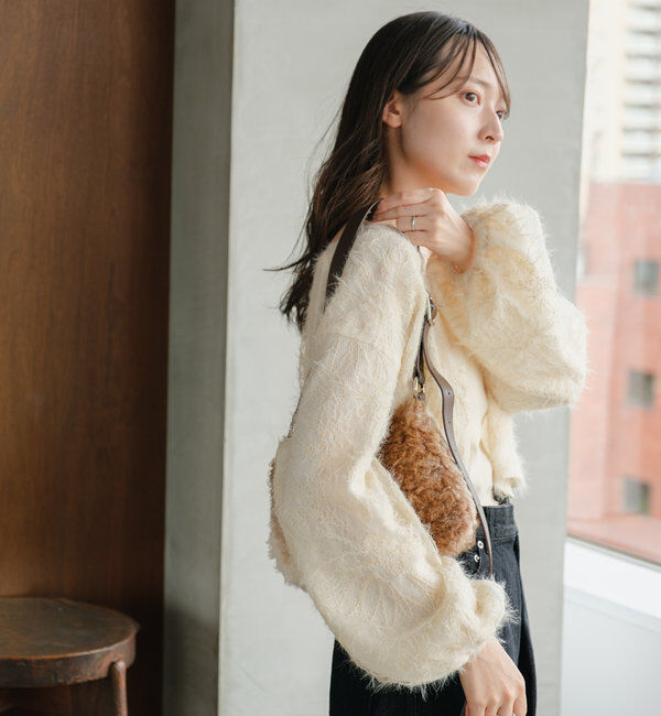  「【2WAY】フェザードッキングニットカーディガン」|カーディガン|