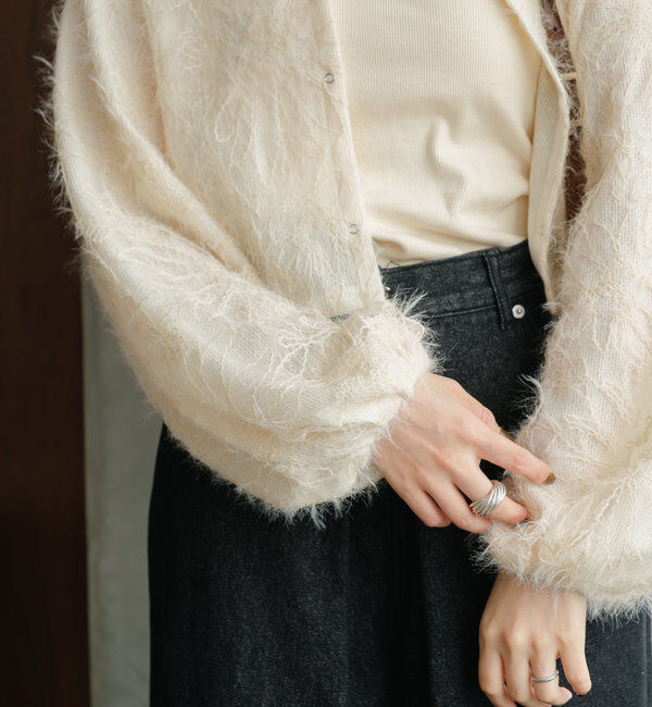  「【2WAY】フェザードッキングニットカーディガン」|カーディガン|