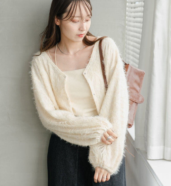  「【2WAY】フェザードッキングニットカーディガン」|カーディガン|