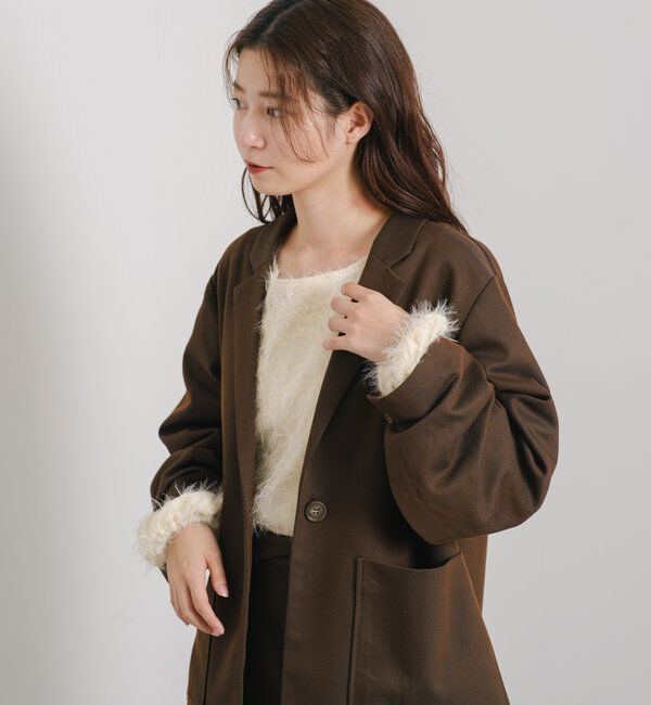  「【2WAY】フェザードッキングニットカーディガン」|カーディガン|