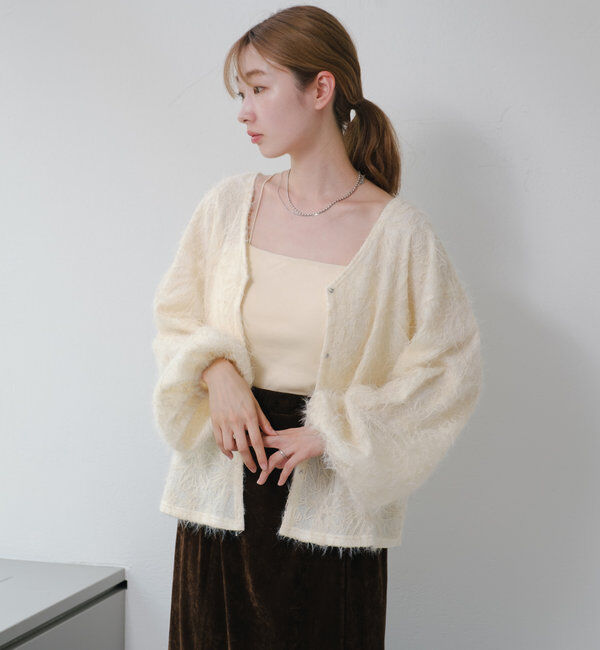  「【2WAY】フェザードッキングニットカーディガン」|カーディガン|