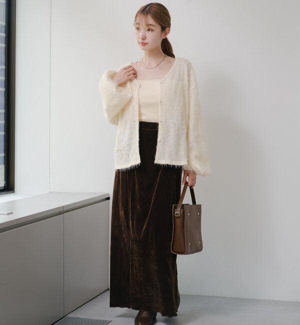  「【2WAY】フェザードッキングニットカーディガン」|カーディガン|