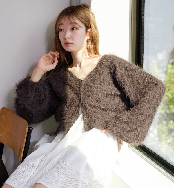  「【2WAY】フェザードッキングニットカーディガン」|カーディガン|