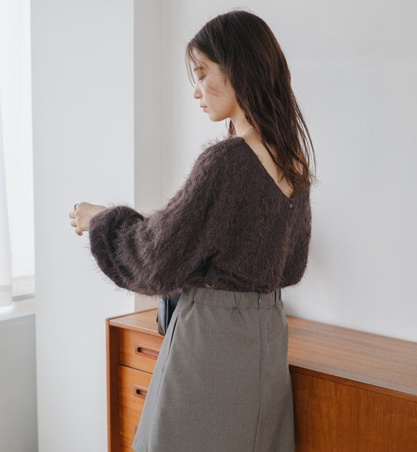  「【2WAY】フェザードッキングニットカーディガン」|カーディガン|