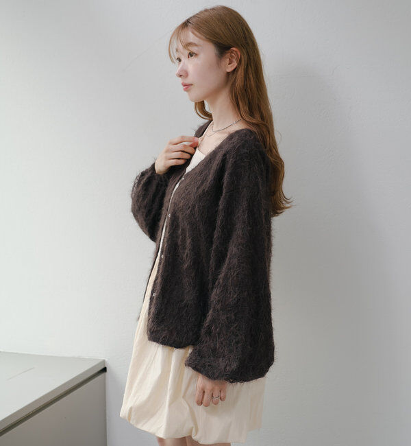  「【2WAY】フェザードッキングニットカーディガン」|カーディガン|